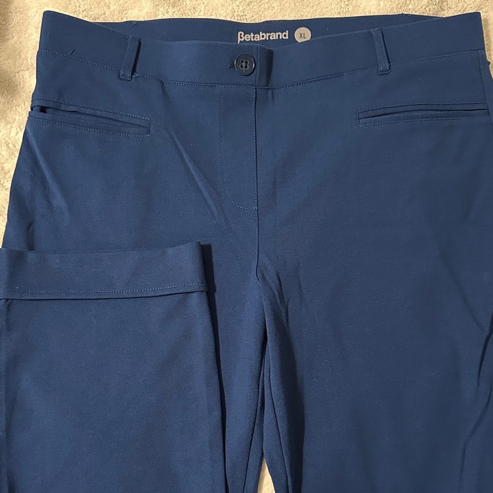 Betabrand Blue Cosmo Crop Trousers